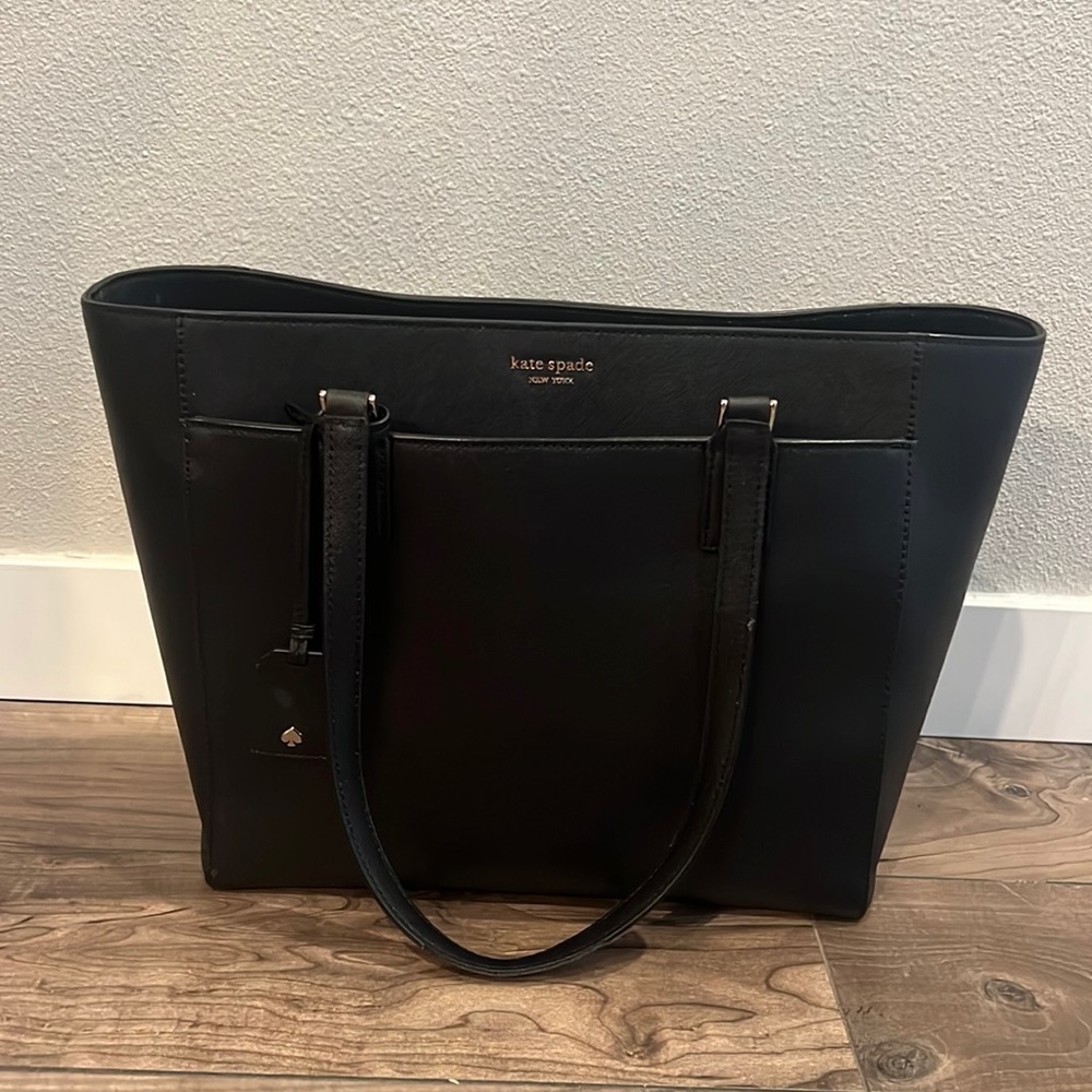 Kate Spade Black Leather Laptop Bag